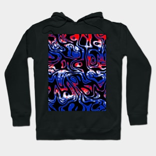Abstract Designs Red White And Blue Hoodie
